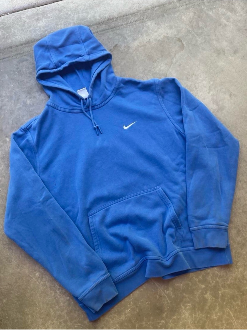 Nike Royal Blue Men's Hoodie with White Swoosh